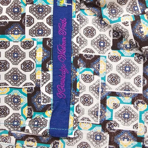 Robert Graham Shirt Mens 2XL Multicolor Geometric Button Down Long Sleeve Flip - Picture 9 of 16